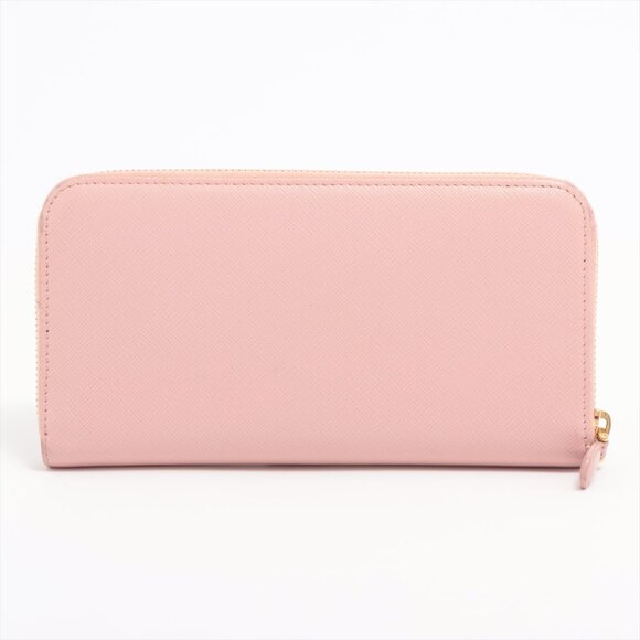SOLD OUT Prada Saffiano Metal 1ML506 Leather Round-Zip-Wallet Pink - Picture 3 of 9